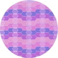 thumbnail image 1 of Ahgly Company Machine Washable Indoor Round Transitional Violet Purple Area Rugs, 3' Round, 1 of 7