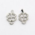 thumbnail image 1 of Tibetan Style Alloy Charms Cadmium Free & Lead Free Clover Platinum 10x6x1mm Hole: 1mm about 4600pcs/1000g, 1 of 1