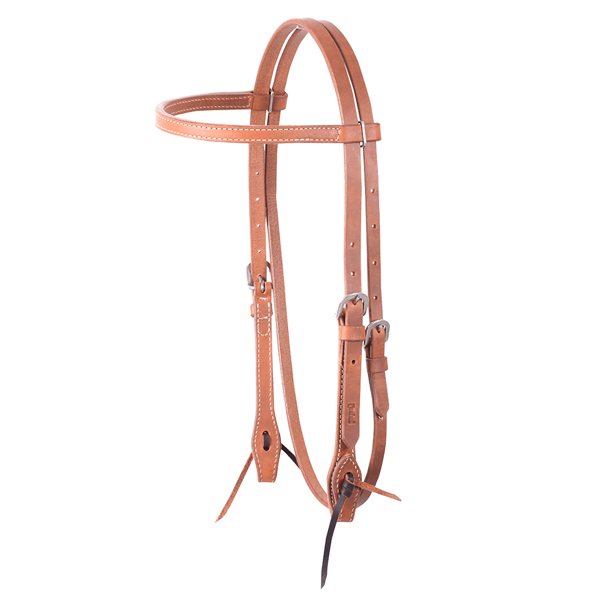 New! Cashel Browband Headstall Basket Weave Detail Chestnut Leather main image 1