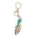 thumbnail image 1 of Key Chain Key Ring Sparkling hree-dimensional Animal Pattern Decoration Peacock Faux Crystal Rhinestone Keychain Bag Accessory, 1 of 6