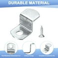 thumbnail image 2 of Uxcell 10-Pack Clips de Lienzo Offset, Clips de Espejo de 0.91" x 0.52" con 10 Tornillos de 0.36" Offset para Enmarcado de Fotos Pintura en Lienzo [Plateado], 2 of 6