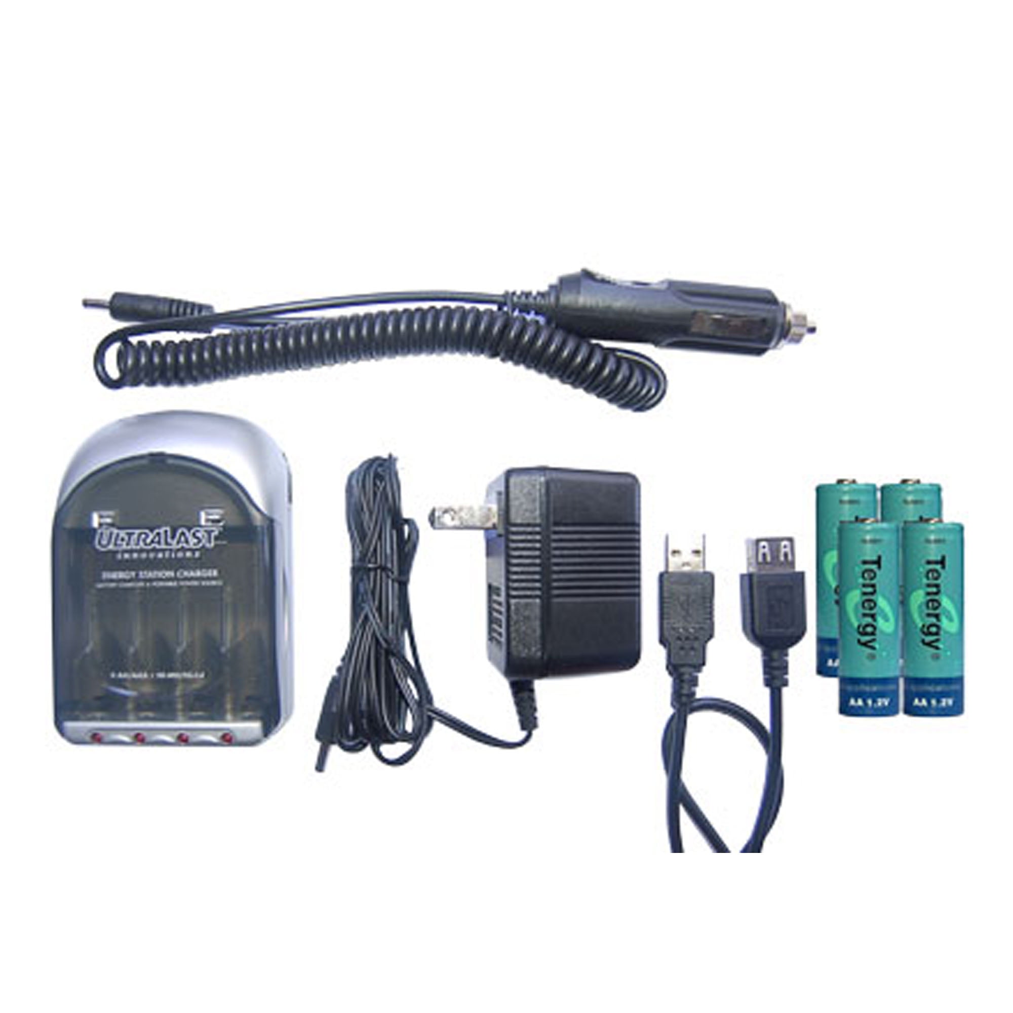 UltraLast AA / AAA Smart Battery Charger + 4 AA Tenergy NiMH Batteries