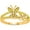 Yellow, variant on 925 Sterling Silver 14K Yellow Gold Plating Round Cut Gemstone Yellow Sapphire Butterfly Engagement Ring For Women