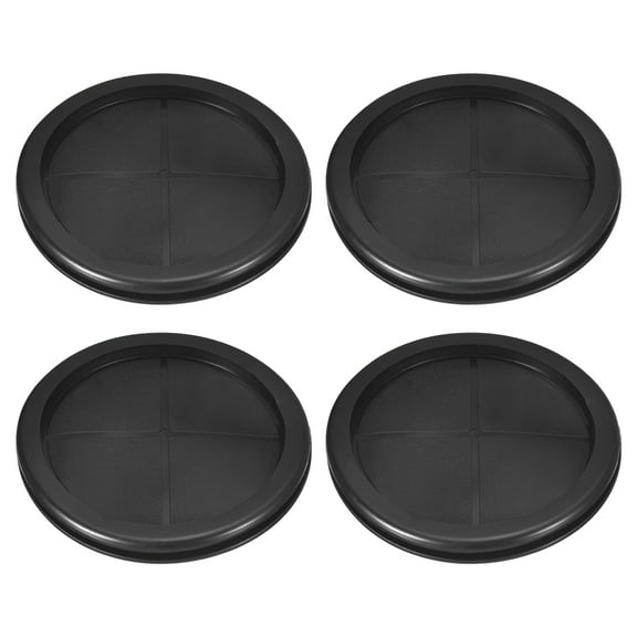 Uxcell 4Pack Rubber Grommets 4" (100mm) Drill Hole, 3-2/4" (90mm) ID Double Sided Hole Plugs Ring Gaskets, Black
