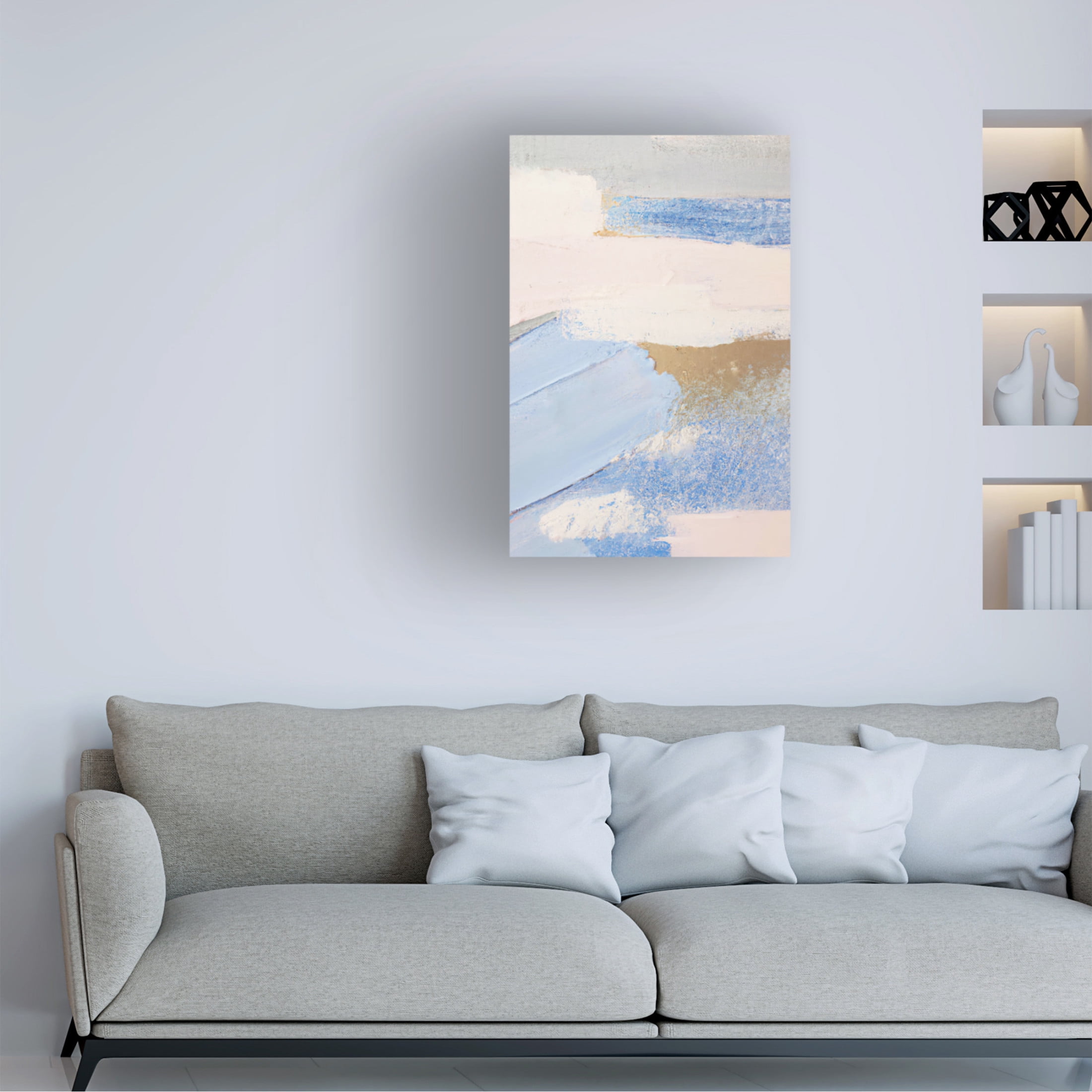 Trademark Fine Art Melloi Art Prints Brush Strokes Abstract Painting Canvas Wall Art