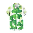 thumbnail image 3 of JURANMO St. Patricks Day Printed Hawaiian Shirt for Men, Men's Casual Beach Summer Shirts Novelty Graphic Tees Vacation Tops Green XXXXL Back to College Sale, 3 of 6