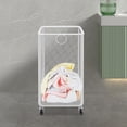 thumbnail image 4 of Laundry Basket with Wheels, Metal Mesh Storage Cart with Handles, Rolling Mesh Wire Storage Bin, Clothing Sorting Cart, Laundry Hamper Storage Organizer for Home, Hotel, Laundry Room, 4 of 16