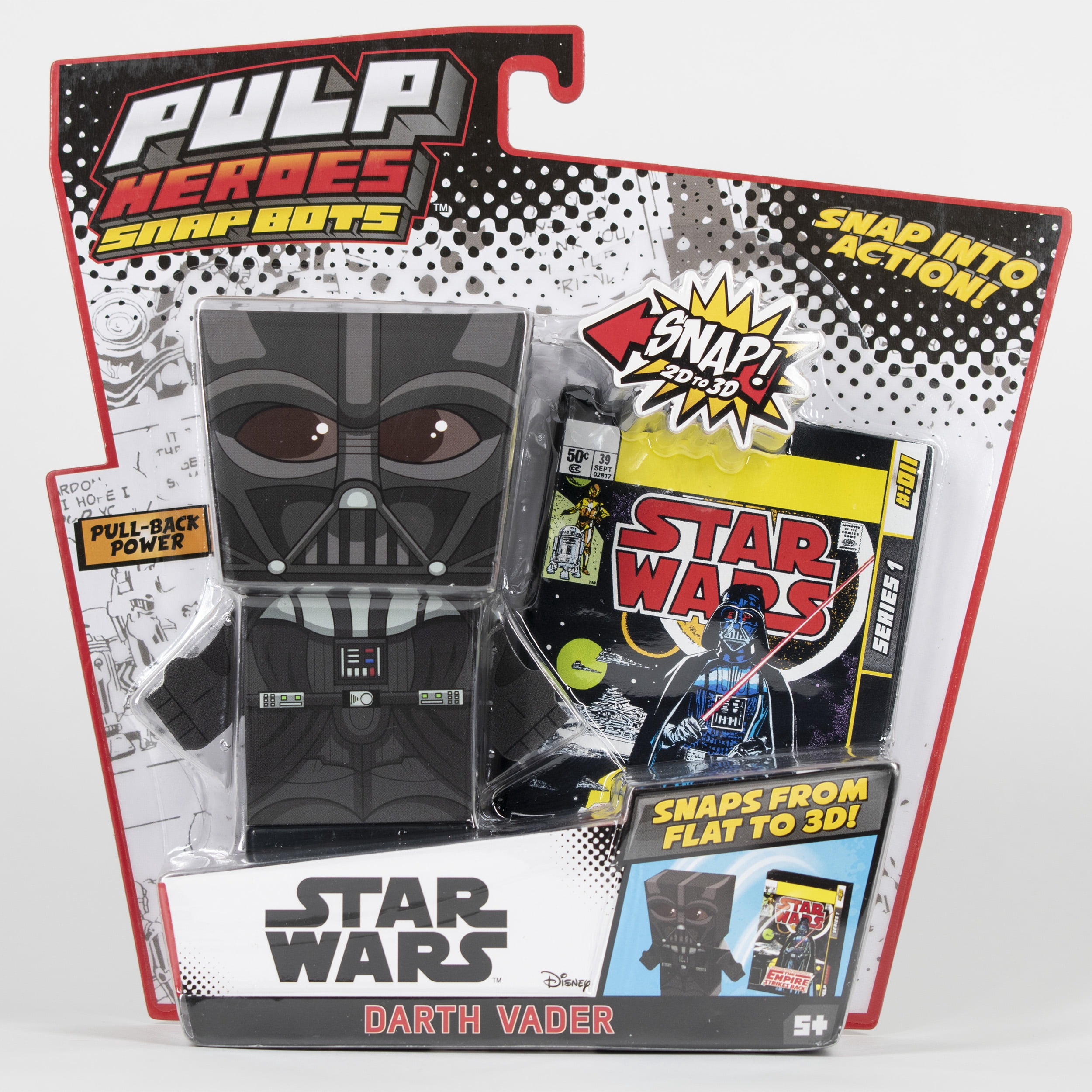 Pulp Heroes Snap Bots Pull Back Star Wars 3D Figure Darth Vader