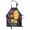 thumbnail image 1 of I Love You Apron, Valentines Day Featured Festival in Love Wish Feelings Image, Unisex Kitchen Bib with Adjustable Neck for Cooking Gardening, Adult Size, Dark Petrol Blue Yellow, by Ambesonne, 1 of 4