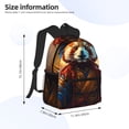 thumbnail image 4 of Gaeub Prairie Meditating Raccoon School Backpack Waterproof Bookbag for Men Women College High School Bags, 4 of 8