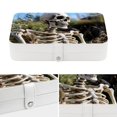 thumbnail image 4 of Skull PU Leather Necklace Holder with Removable Compartment, Portable Display Case and Decorative Box - Jewelry Organizer, 4 of 6