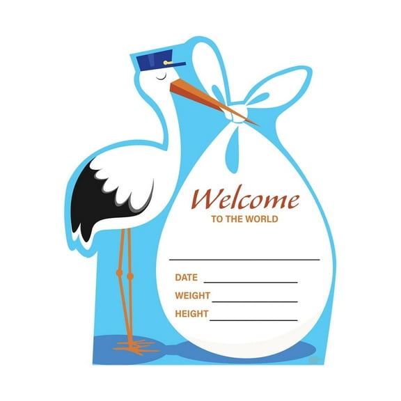 Advanced Graphics 3430 47 x 39 in. Its a Boy Stork Cardboard Cutout, Blue
