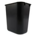 thumbnail image 3 of Rubbermaid Commercial Deskside Plastic Wastebasket, 3.5 gal, Plastic, Black, Each, 3 of 3