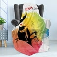 thumbnail image 4 of Vintage Soft Flannel Fleece Throw Blanket, Classy and Royal Woman with Hat Sixties Retro London Streets United Kingdom, Cozy Plush for Indoor and Outdoor Use, 50" x 70", Multicolor, by Ambesonne, 4 of 5