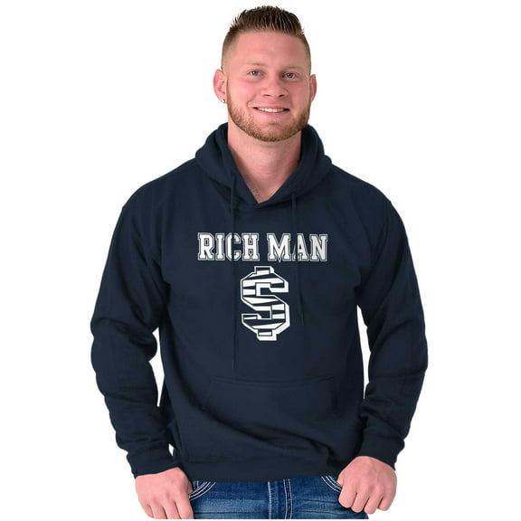 Cool Rich Man Dollar Sign Money Hoodie Hooded Sweatshirt Men Brisco Brands S