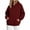 Wine, variant on Women Loose Fit Hoodie Sevevn Fashion Solid Color Long Sleeve Front Pocket Pullover Winter Casual Sweatshirt