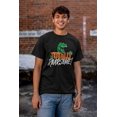 thumbnail image 4 of Cool Totally Roarsome Dinosaur Pun Men's Graphic T Shirt Tees Brisco Brands S, 4 of 5