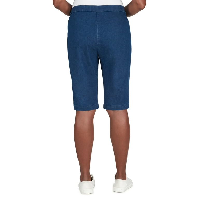 Alfred Dunner Womens Denim Relaxed Bermuda Short Walmart