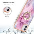 thumbnail image 3 of Compatible with iPhone 16 Case, Fantastic Marble Patterned Phone Case Anti-Scratch Slim Hybrid Hard Plastic Bumper+Soft Silicone TPU with Ring Kickstand Bumper Shockproof Cover,Pink, 3 of 6