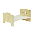 thumbnail image 1 of Muebles mini, adorno 1/6, cama de madera para muñecas, escena de vida Oso Durmiente Zulema muebles de casa de muñecas, 1 of 8
