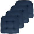 thumbnail image 3 of Indoor-Outdoor Reversible Patio Seat Cushion Pad 2-4-6-12 Pack 19" x 19" Navy, 3 of 5