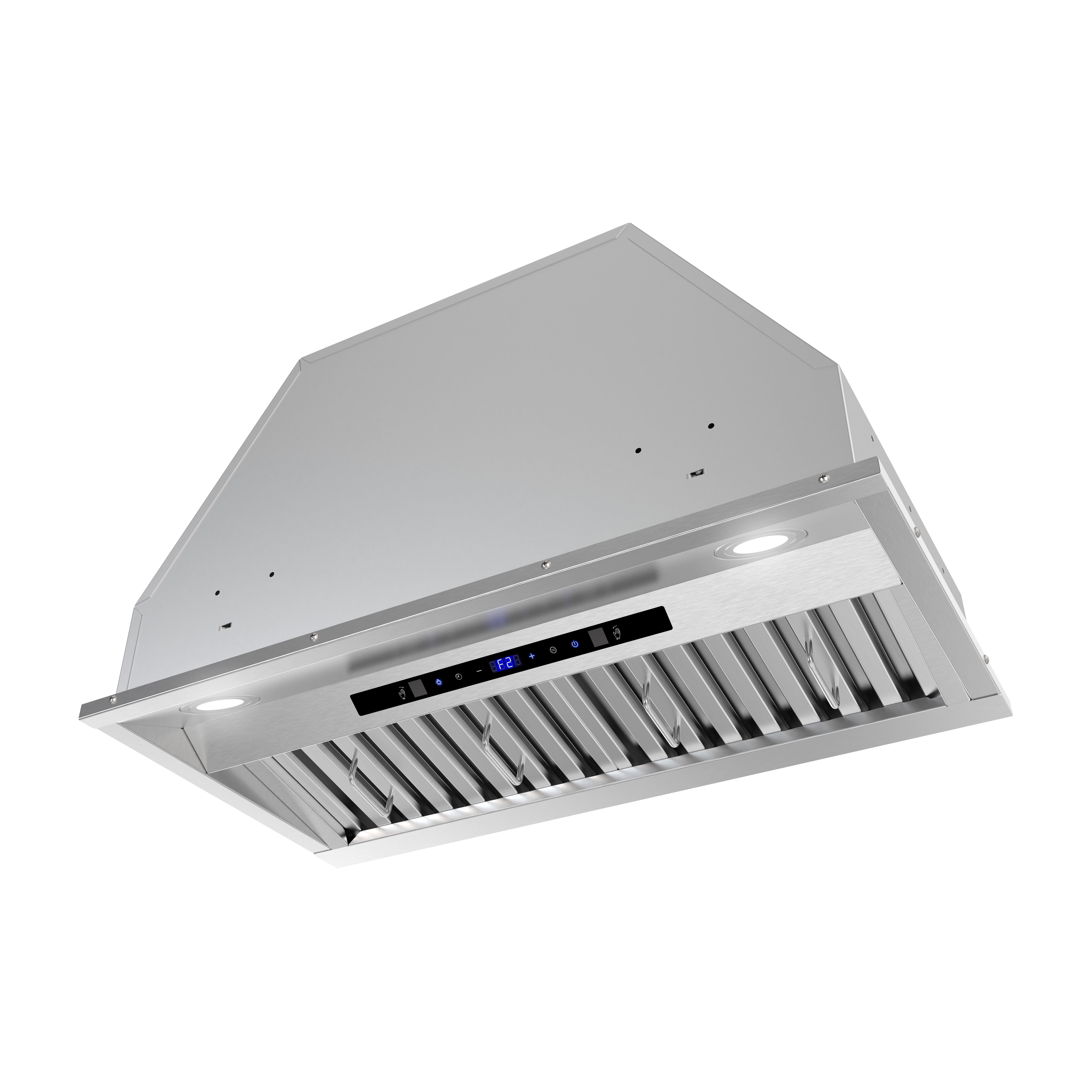 Streamline 28 in. Lamon Ducted Insert 350 CFM Range Hood in Brushed Stainless Steel with Baffle Filters, Touchpad Control, LED Lights