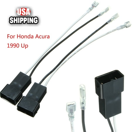 - 2Pcs Car Speaker Connector Wiring Harness Adapter US For Honda Acura Civic 1990 Up