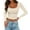 Beige, variant on Womens Long Sleeve Crop Tops Square Neck Ribbed Slim Fitted Base Layer Basic Shirt Thermal Undershirts