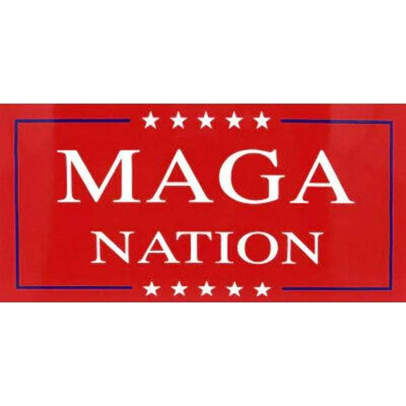 MAGA Nation Red Trump Vinyl Decal Bumper Sticker