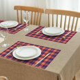 thumbnail image 3 of Multi Color Checkerboard Checkered Pattern Summer Placemats Table Placemats Set Of 4-Linen Kitchen Washable Placemats Table Mats 11.8"x17.7" Non-Slip Heat Resistant, 3 of 6