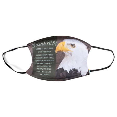 Wings Of Eagles Black One Size Cloth Fabric Fashion Face Covering Mask