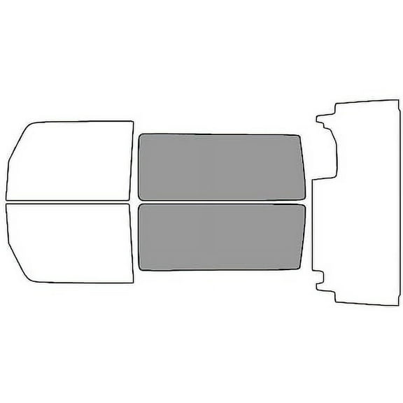 Rvinyl Car Window Pre Cut Tint Film Kit Back 50% Fits Jeep Wrangler 2011-2018 2 Door, JK