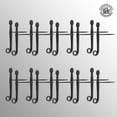thumbnail image 3 of Black Shutter Dogs 7" Rat Tail Shaped Wrought Iron Shutter Dogs w/Screws  - Pack of 10 Pairs (20 Pcs)| Renovators Supply, 3 of 10