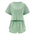 thumbnail image 4 of 2025 Ensembles de Pyjama pour Femmes Pyjamas Rayés pour Femmes Pyjamas Amples à Manches Longues pour Femmes Ensemble à Manches Courtes et Shorts Pyjamas Imprimés Femmes Tenue Extérieure à la Mode Maison Ensemble de Pyjama Vin pour Femmes pour Porter pour, 4 of 4