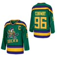 thumbnail image 3 of Camiseta de hockey sobre hielo Mighty Ducks 99 Banks 96 Conway 66 Bombay 33 Goldberg Ropa deportiva para exteriores Jerseys Costura Bordado Verde Negro, 3 of 5