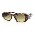 thumbnail image 4 of Womens Mod Bold Geometric Bevel Narrow Rectangle Minimal Plastic Sunglasses Tortoise - Brown, 4 of 6