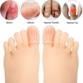thumbnail image 5 of NOGIS Big Toe Cap Support, Beige Breathable Toe Protector 10 Pack Toe Cover Sleeves with Holes, Provides Relief from Missing or Ingrown Toenails, Blisters, Hammer Toes, Reduce Friction (Beige), 5 of 7