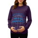 thumbnail image 2 of RKSTN Maternity Sweatshirt for Women Plus Size Crewneck Pregnancy Graphic Print Pullover Hoodless Sweatshirts Top Womens Casual Oversized Round Neck Loose Comfy Funny Printed Long Sleeve Sweatshirt, 2 of 7