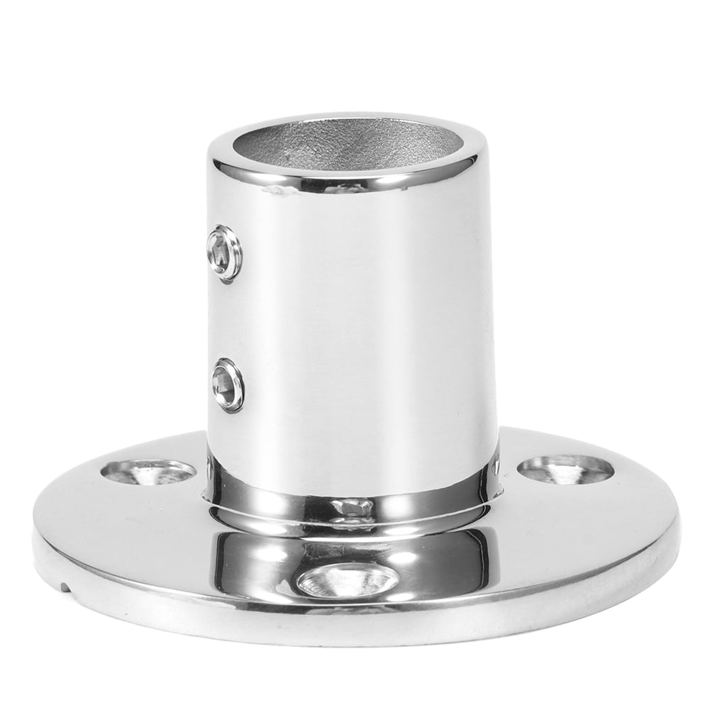 Stainless Steel NEW Round Base 90 Degree 1-1/4" Boat Hand Rail Fitting 