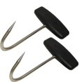 thumbnail image 1 of Tihood 2 Ganchos Para Carne Para Carnicería, Ganchos Para Deshuesar En Forma De T Con Mango, Kit De Herramientas De Carnicería De Acero Inoxidable De 6 Pulgadas (Negro X2), 1 of 4