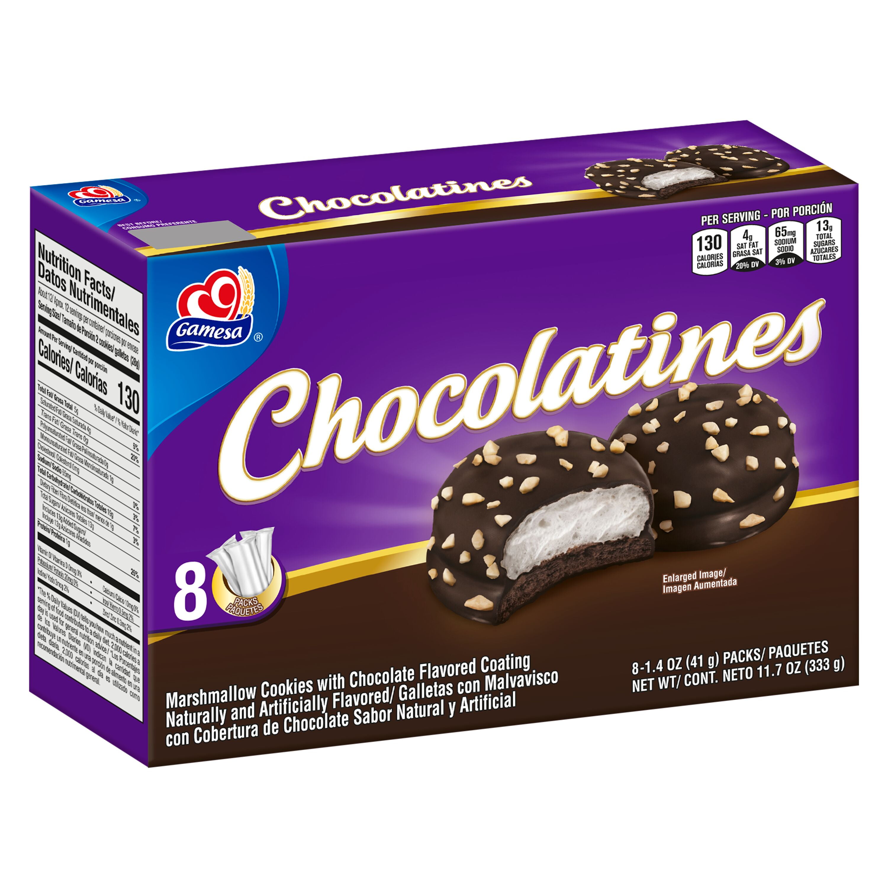 (3 pack) Gamesa Chocolatines Marshmallow Cookies, 11.74 Oz.