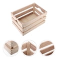 thumbnail image 4 of 1PC Rectangular Sundries Wooden Basket Portable Wooden Storage Box Multi-purpose Display Basket for Home Office (Brown), 4 of 6