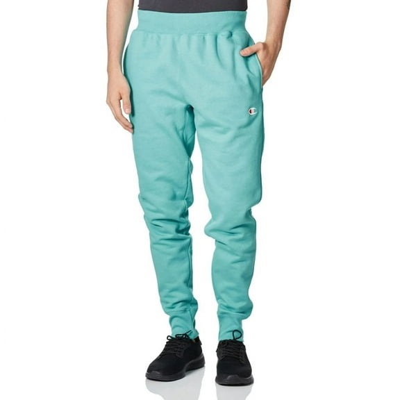 Champion Men's Reverse Weave Joggers, Aquarelle Blue Light C Logo, X-Large