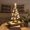 thumbnail image 4 of Small Prelit Christmas Tree Crystal Romantic Lightweight Decoration Mini Slim Christmas Tree with LED Lights for Tabletop Ornament Gold, 4 of 9