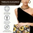 thumbnail image 6 of Xixirimido Sunflower & Cowhide Print Clutch Purse for Women Formal Evening Bags for Wedding Party Cocktail Prom Leather Envelope Bag with Detachable Chain, 6 of 7