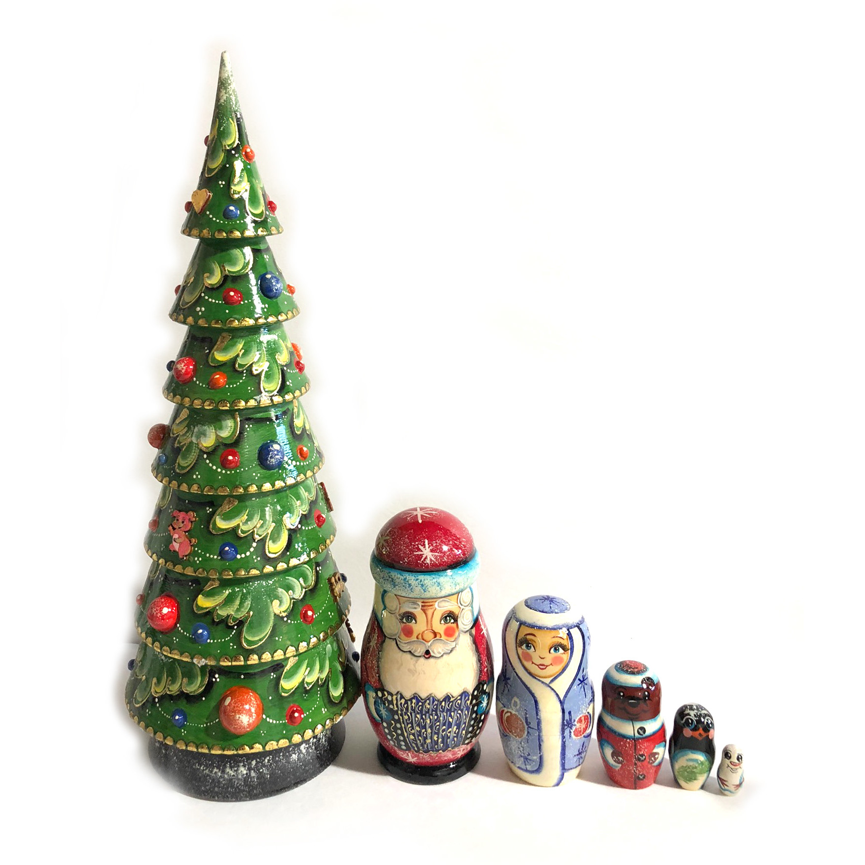 christmas tree nesting dolls