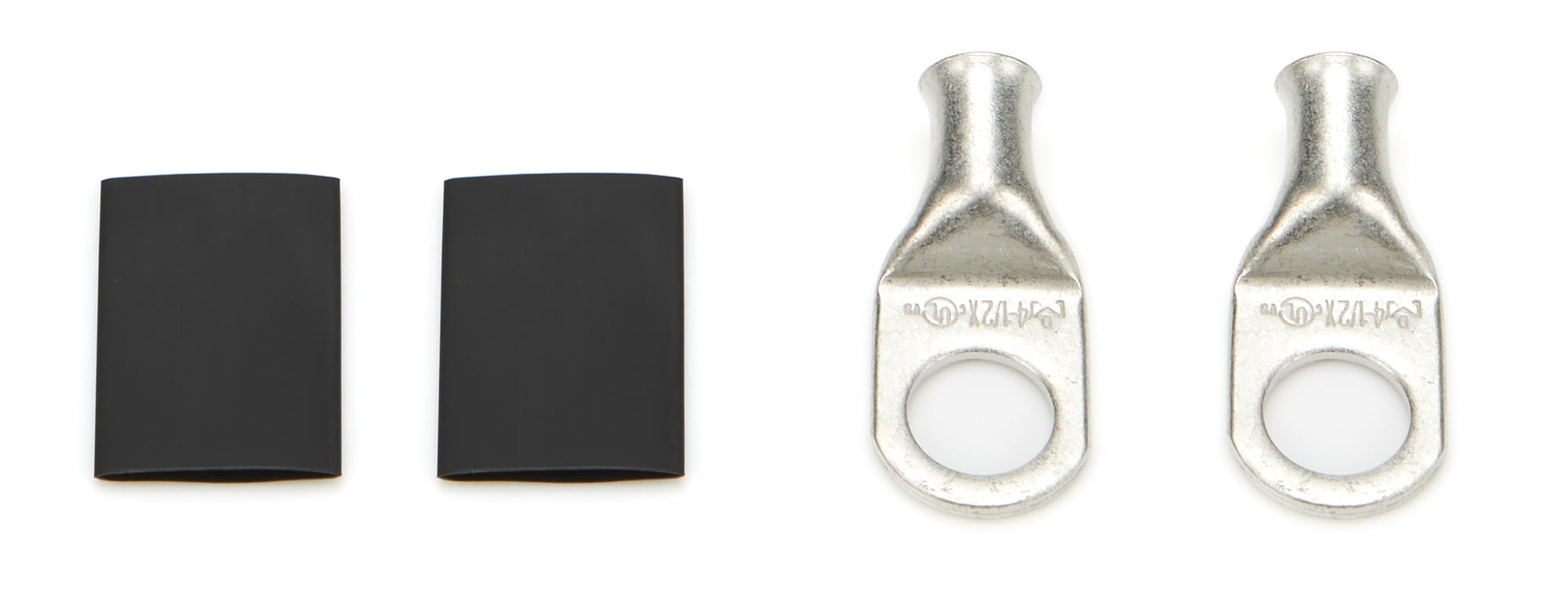 Quickcar Racing Products Power Ring 4 AWG 1/2in Hole Pair w/Heat Shrink