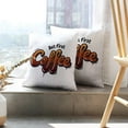 thumbnail image 6 of LALILO Throw Pillow Covers First Coffee Color Lettering Lettering Cushion Cover 18" x 18", 2 Pack, 6 of 6