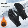 thumbnail image 3 of Winter Gloves Touch Screen Warm Gloves, Cold Weather Windproof, Cycling Driving Riding Bike, Thermal Gloves Non-Slip, Silicone Gel Adjustable Full Finger Mittens, 3 of 9
