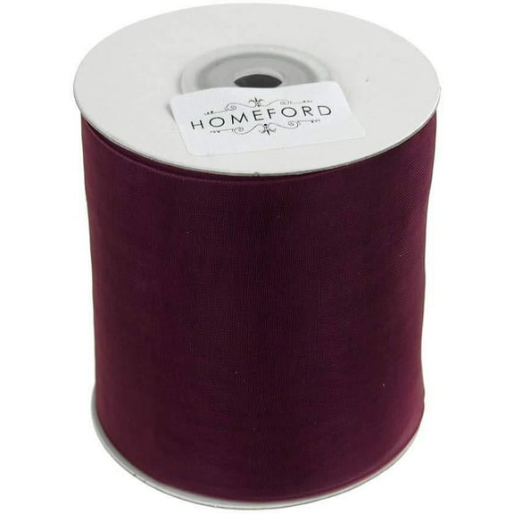 Plain Sheer Organza Ribbon, 2-3/4-Inch, 25 Yards, Wine